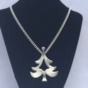 Vintage Reed & Barton Christmas Tree Necklace
